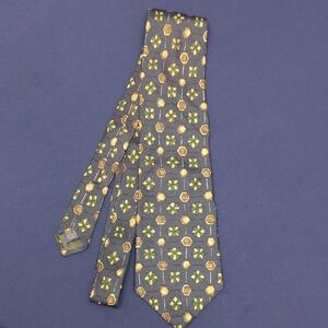Ralph Lauren Green and Gold Geometric Tie